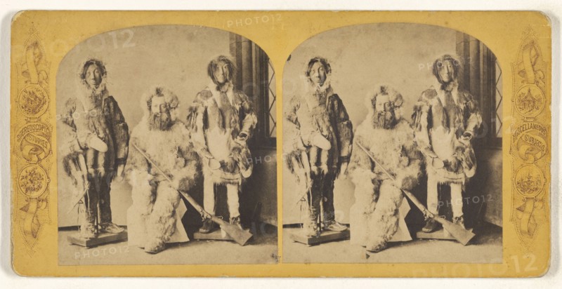 Dr. Kane and the Esquimaux, Smithsonian Institute, Washington; American; about 1850 - 1857; Albumen silver print