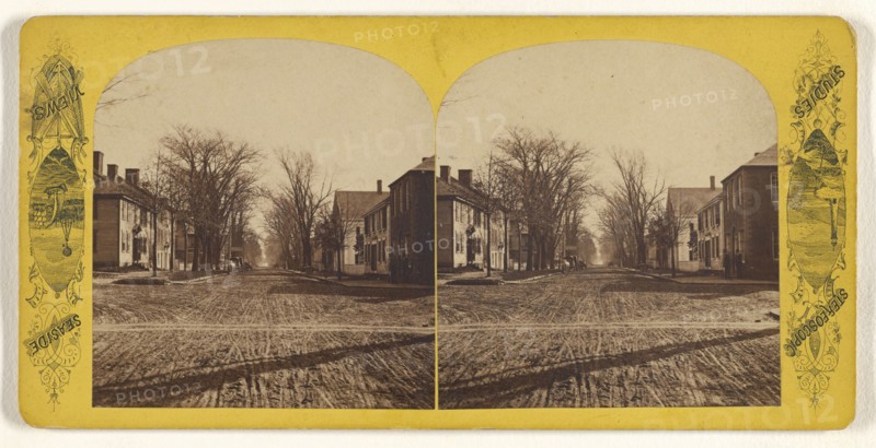 Hope St. from Bradford, looking North; Charles Pollock, American, active 1860s - 1870s, 1870s; Albumen silver print