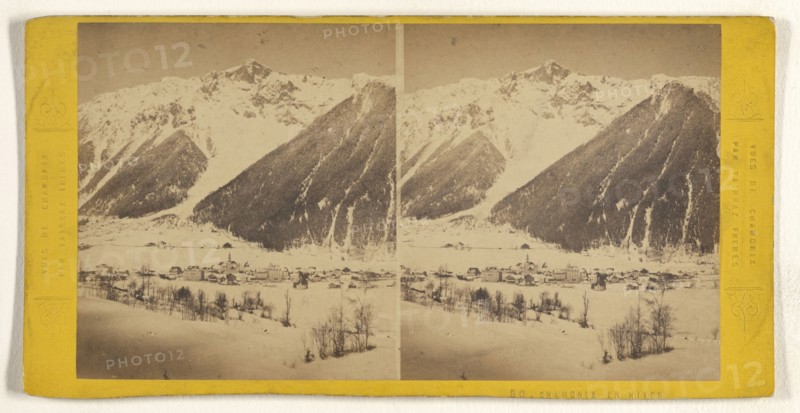 Chamonix en Hiver; Tairraz Frères; about 1865; Albumen silver print