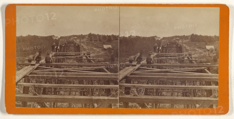 New R.R. Bridge, Portage, N.Y., 800 Feet Long 234 Feet High, During Process of Construction; Charles W. Tallman, American, born