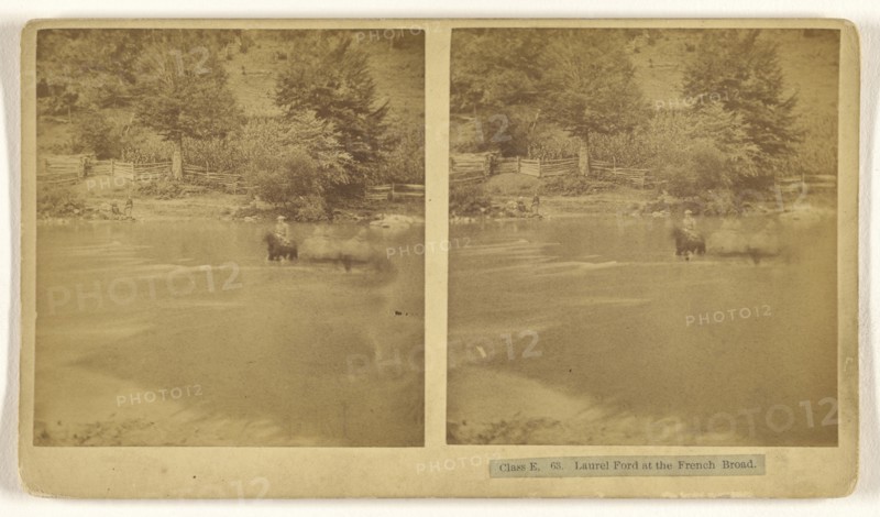 Laurel Ford at the French Broad; Nat W. Taylor & Jones; 1880s; Albumen silver print