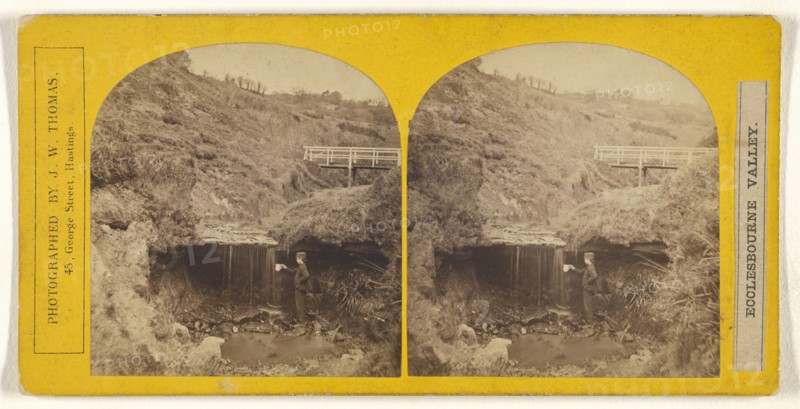 Ecclesbourne Valley; J.W. Thomas, British, active Hastings, England 1860s, 1860s; Albumen silver print