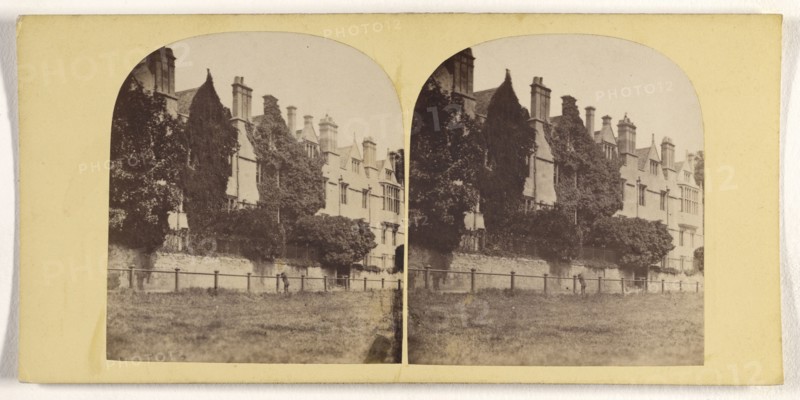 Merton College, Oxford; Stephen Thompson, British, about 1830 - 1893, 1860s; Albumen silver print