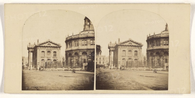 Broad Street, Oxford; Stephen Thompson, British, about 1830 - 1893, 1860s; Albumen silver print