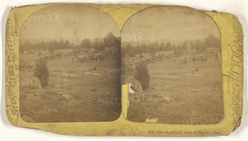 Artillery, rear of Devil's Den; William H. Tipton, American, 1850 - 1929, active Gettysburg, Pennsylvania, about 1882; Albumen
