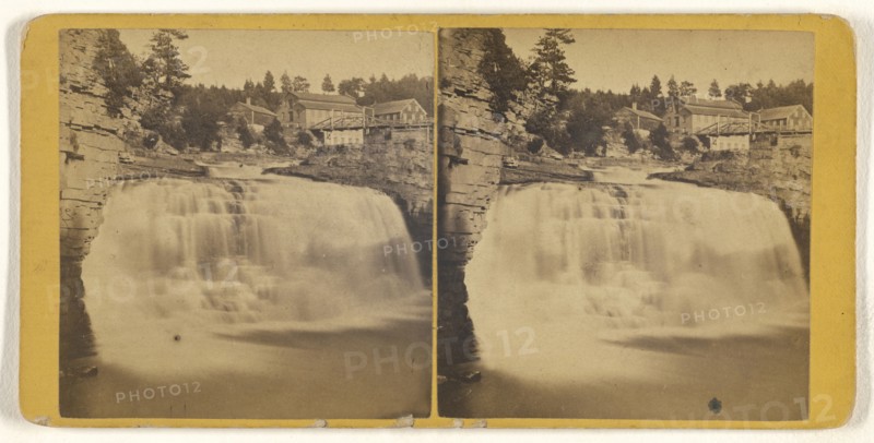 High Falls at Birmingham N.Y; Horace S. Tousley, American, 1825 - 1895, about 1875; Albumen silver print