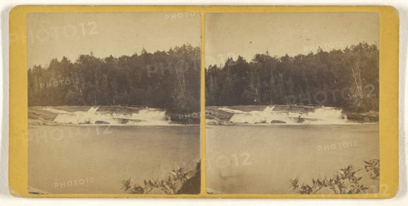 Piercefield Falls, Raquette River; Horace S. Tousley, American, 1825 - 1895, about 1875; Albumen silver print