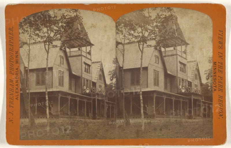 Hotel Alexandria, Geneva Beach, Alexandria, Minnesota; Newton J. Trenham, American, active Alexandria, Minnesota 1860s