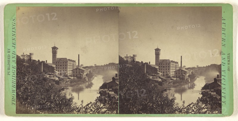 Auburn Woolen Mills, Wise, prop., Auburn, Illinois; Trowbridge & Jennings; 1870s; Albumen silver print