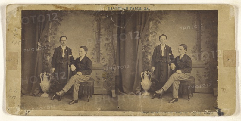 (,-illeg.)empesta and Lodere, from the Devil's Pulpit , Tallulah Falls, Ga; Tucker & Perkins; about 1860; Albumen silver print