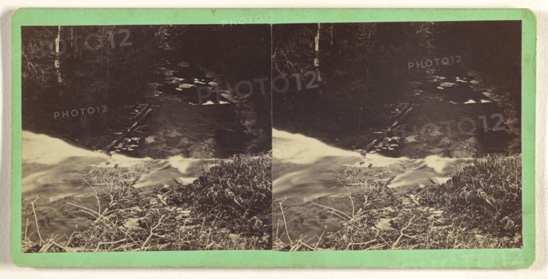 Brink of Lower Falls on Saturly Brook. Moravia, N.Y; T.T. Tuthill, American, active Moravia, New York 1870s, 1870s; Albumen