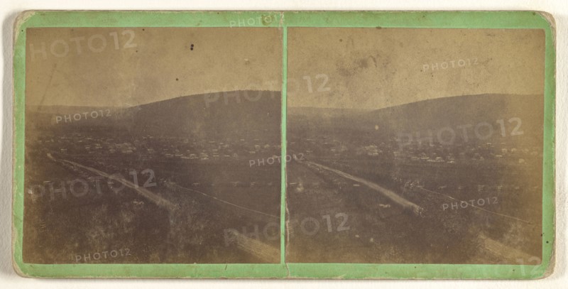 View of Moravia N.Y., from Oak Hill looking South; T.T. Tuthill, American, active Moravia, New York 1870s, 1870s; Albumen