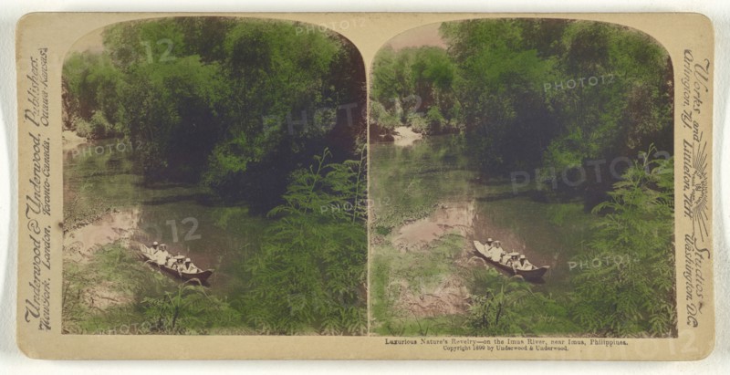 Luxurious Nature Revelry - on the Imus River, near Imus, Philippines; Underwood & Underwood, American, 1881 - 1940s, 1899
