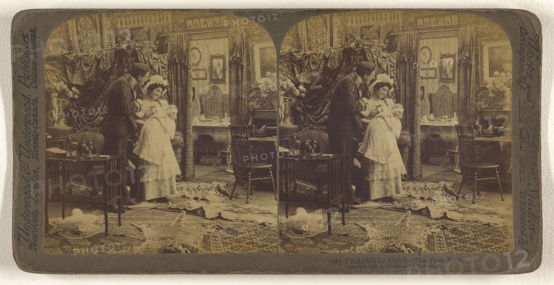 Presentation - The First Born; Underwood & Underwood, American, 1881 - 1940s, 1901; Albumen silver print