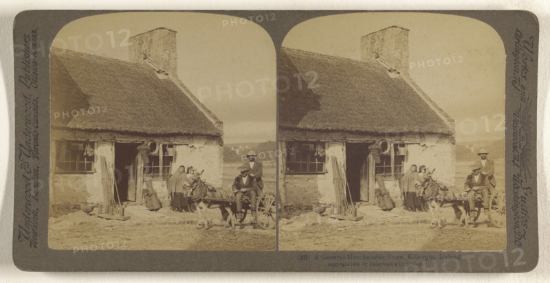 A General Merchandise Store, Killorgin, Ireland; Underwood & Underwood, American, 1881 - 1940s, 1901; Albumen silver print