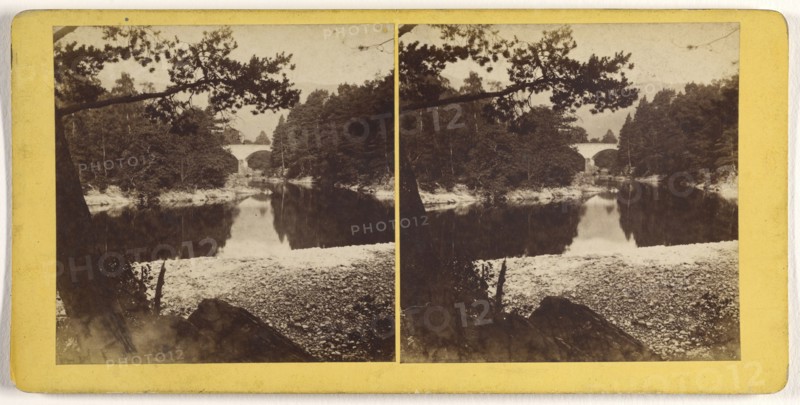 Bridge of Clunie, near Pitlochrie; James Valentine, Scottish, 1815 - 1879, 1870s; Albumen silver print