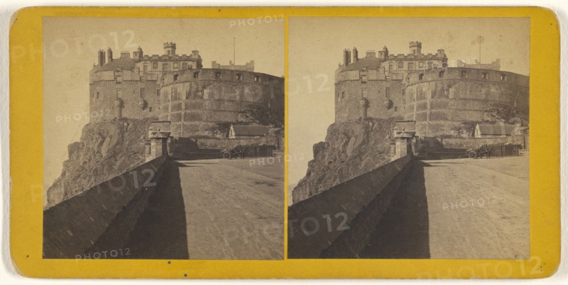 Edinburgh Castle, from the Esplanade; James Valentine, Scottish, 1815 - 1879, 1870s; Albumen silver print