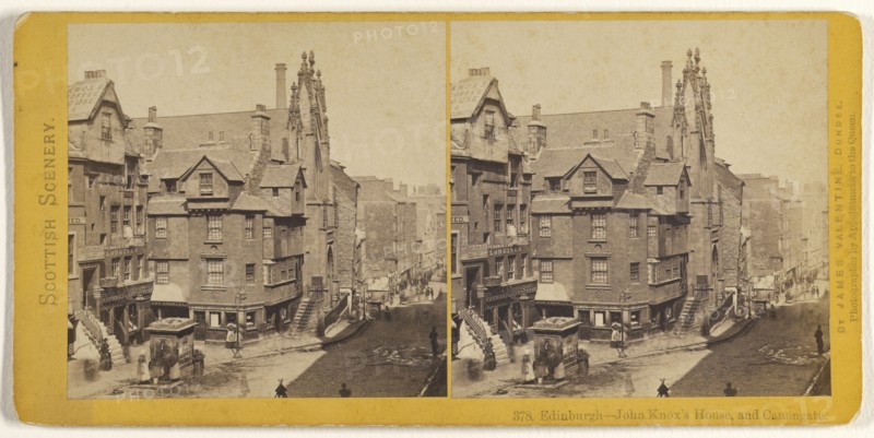 Edinburgh - John Knox's House, and Canongate; James Valentine, Scottish, 1815 - 1879, 1870s; Albumen silver print