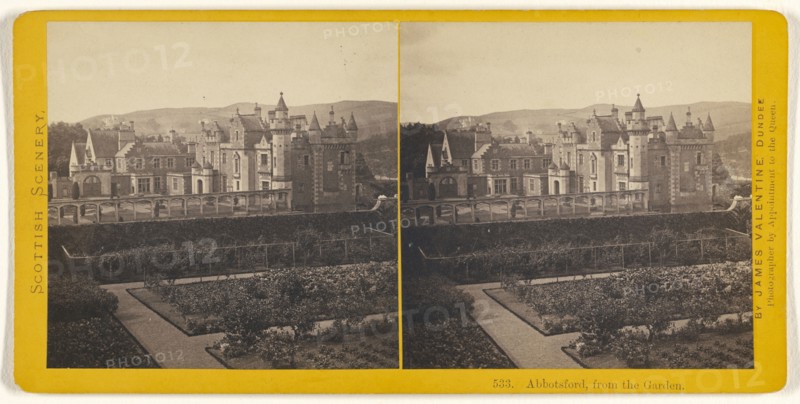Abbotsford, from the Garden; James Valentine, Scottish, 1815 - 1879, 1870s; Albumen silver print