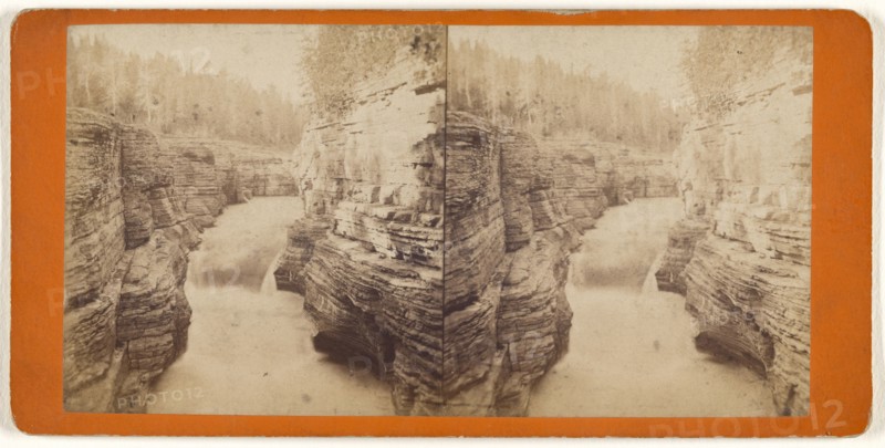 Natural steps at Montmorency; L.P. Vallée, Canadian, 1837 - 1905, active Quebéc, Canada, 1870s; Albumen silver print
