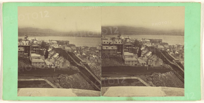 View from the citadel, Quebec, Canada; L.P. Vallée, Canadian, 1837 - 1905, active Quebéc, Canada, 1865 - 1875; Albumen silver