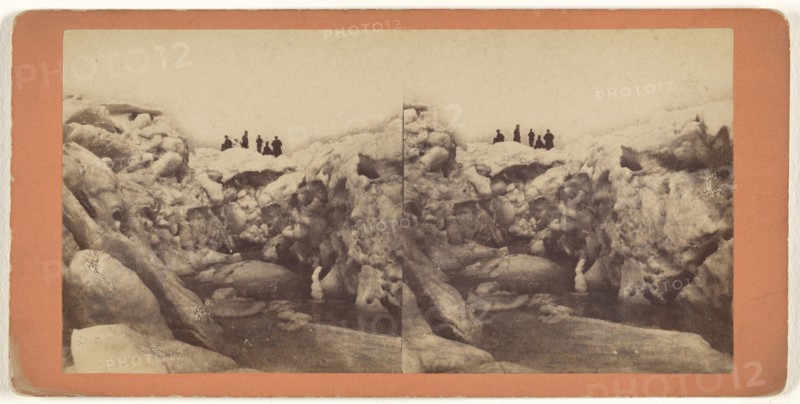 Great ice Bridge, Niagara; Attributed to L.P. Vallée, Canadian, 1837 - 1905, active Quebéc, Canada, 1865 - 1875; Albumen silver