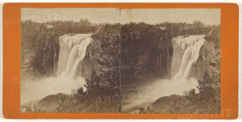 Falls of Montmorency; L.P. Vallée, Canadian, 1837 - 1905, active Quebéc, Canada, 1865 - 1875; Albumen silver print