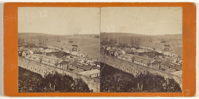 Quebec Harbour; L.P. Vallée, Canadian, 1837 - 1905, active Quebéc, Canada, 1865 - 1875; Albumen silver print