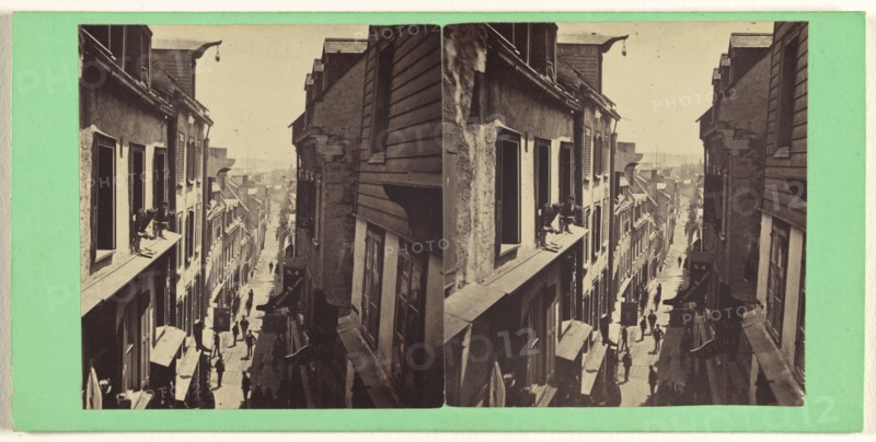 Champlain Street; L.P. Vallée, Canadian, 1837 - 1905, active Quebéc, Canada, 1865 - 1873; Albumen silver print