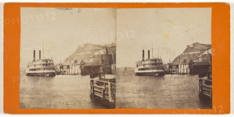 Citadel, Montreal Boat; L.P. Vallée, Canadian, 1837 - 1905, active Quebéc, Canada, 1865 - 1873; Albumen silver print