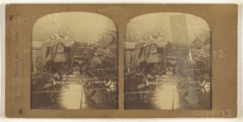 Voiture de Gala, Trianon, F. Grau, G.A.F., French, active 1850s - 1860s, 1855 - 1865; Hand-colored Albumen silver print