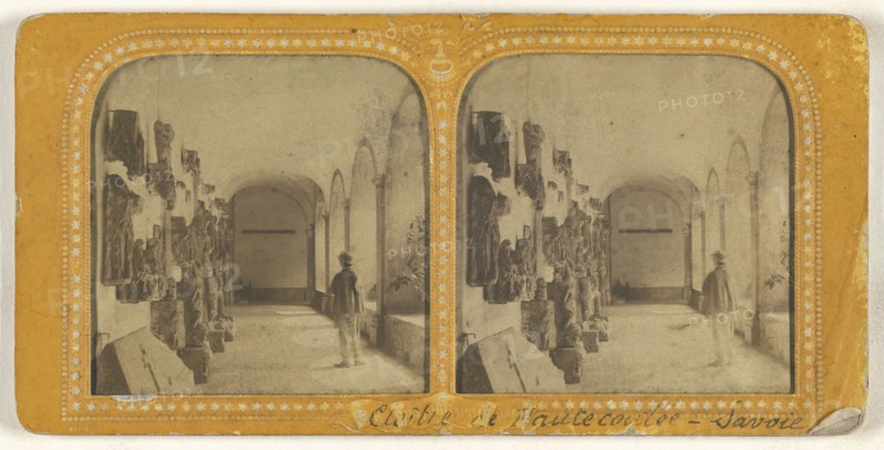 Les Antiquities Cloistre le Hautecoulee Savon; Adolphe Block, French, 1829 - about 1900, about 1865; Hand-colored Albumen