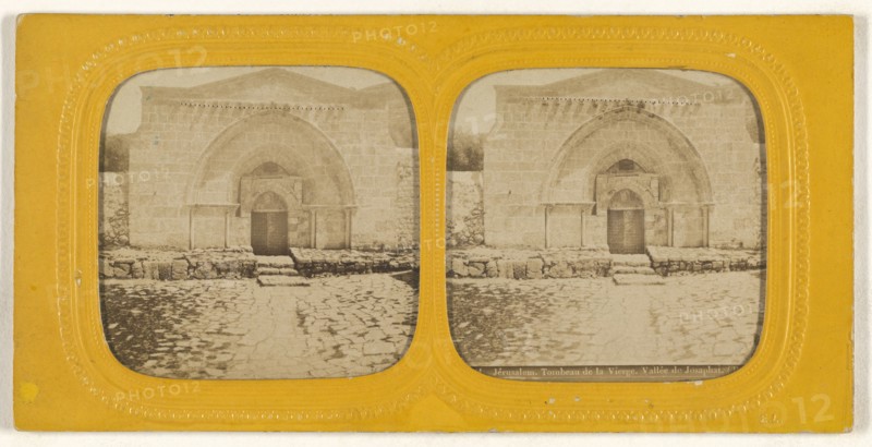 Jerusalem. Tombeau de la Vierge. Vallee du Josaphat; E. Lamy, French, active 1860s - 1870s, 1860s; Hand-colored Albumen silver