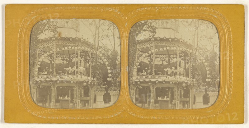 Bal du Chateau Rouge, Paris; E. Lamy, French, active 1860s - 1870s, 1860s; Hand-colored Albumen silver print