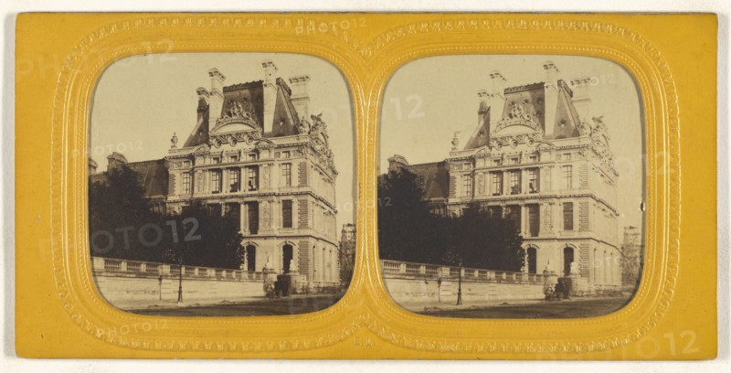 Pavillon de Flore, Tuileries; E. Lamy, French, active 1860s - 1870s, 1860s; Hand-colored Albumen silver print