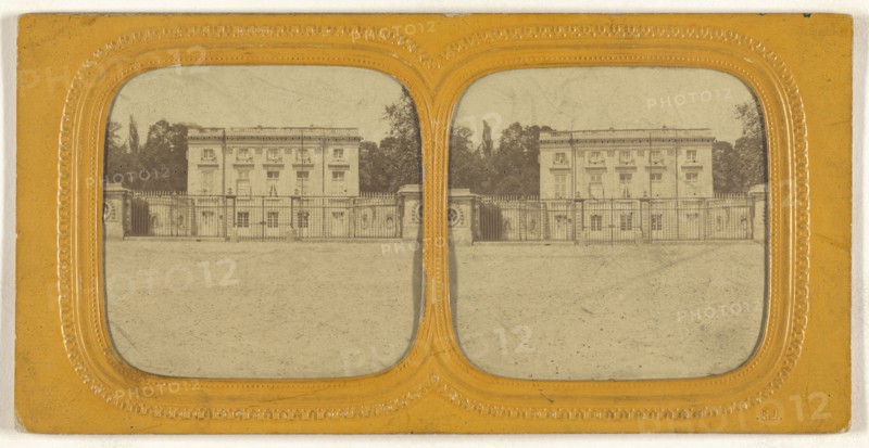 Grand Trianon, Versailles; E. Lamy, French, active 1860s - 1870s, 1860s; Hand-colored Albumen silver print