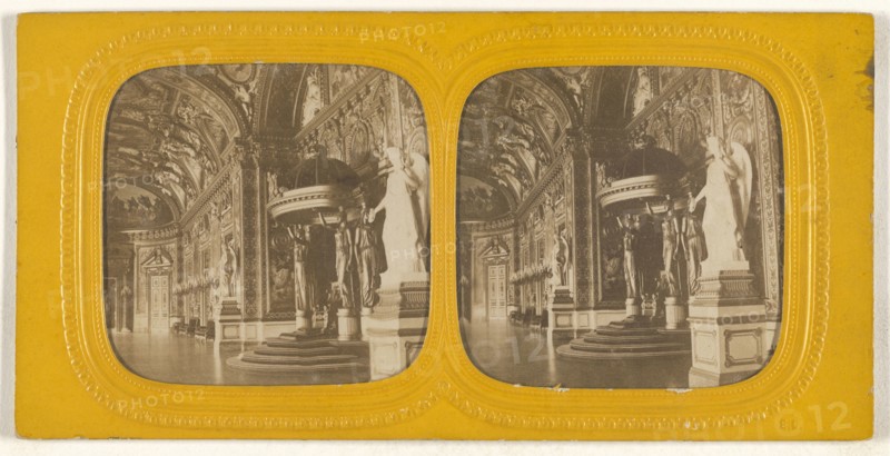 Salle du Trone au Luxembourg; E. Lamy, French, active 1860s - 1870s, 1860s; Hand-colored Albumen silver print