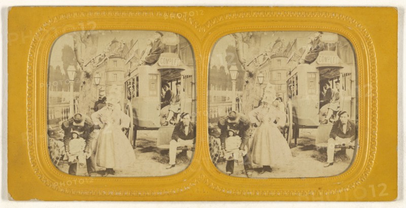Scene of an  play; E. Lamy, French, active 1860s - 1870s, about 1868; Hand-colored Albumen silver print