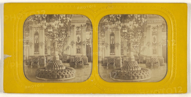 Pouf Hotel de Ville; J. Lévy, French, active Paris, France 1850s - 1880s, 1855 - 1865; Hand-colored Albumen silver print
