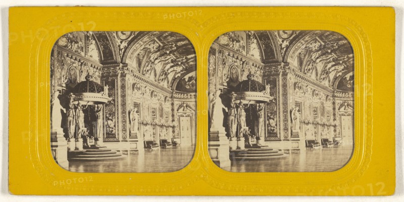 Salle du Trone de Cote, Senat,Throne of Napoleon 1; J. Lévy, French, active Paris, France 1850s - 1880s, 1855 - 1865