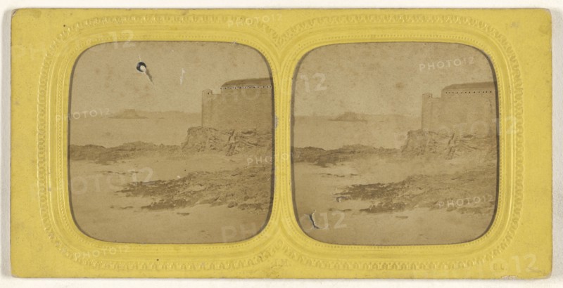 Pleine Mer a Sainte Malo; Jules Marinier, French, active 1860s, 1855 - 1865; Hand-colored Albumen silver print