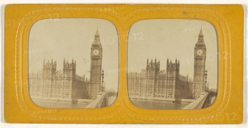 Le parliment Londres; E. Lamy, French, active 1860s - 1870s, 1855 - 1865; Hand-colored Albumen silver print