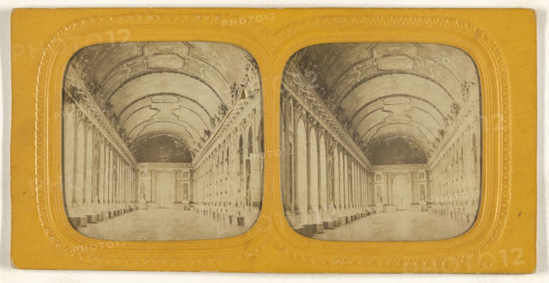 galerie du glace Versailles; E. Lamy, French, active 1860s - 1870s, 1855 - 1865; Hand-colored Albumen silver print