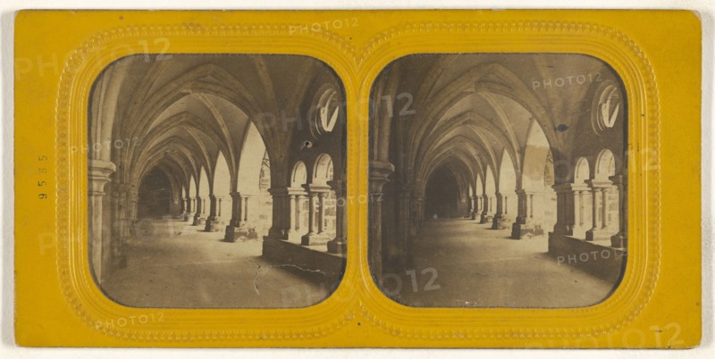 Cloitre de Luxeuil; LeBas, French, active 1850s - 1860s, 1855 - 1865; Hand-colored Albumen silver print