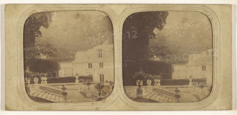 View in Lyon, France; Attributed to Berthiot, French, active 1920s - 1960s, 1855 - 1865; Hand-colored Albumen silver print