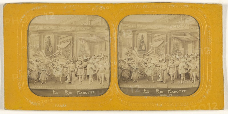Le Roi Carotte. Pompei No. 2; French; 1855 - 1860; Hand-colored Albumen silver print