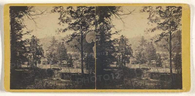Mouth of Bull Run Looking Out; Wager, American, active Pennsylvania 1860s, about 1865; Albumen silver print