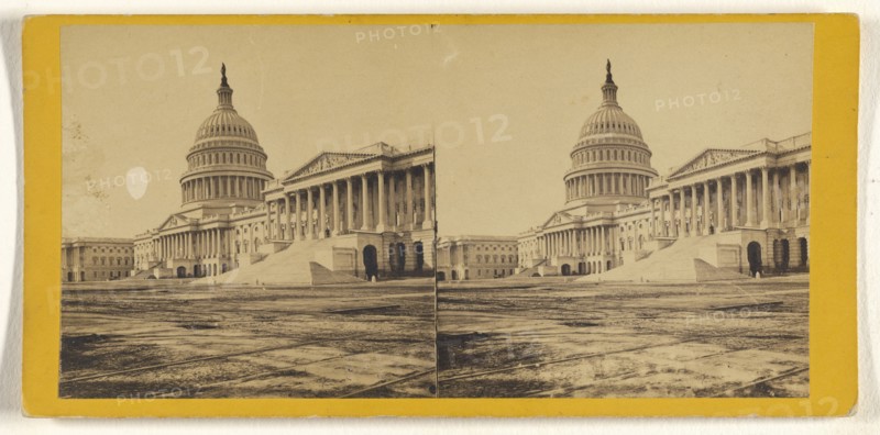 Capitol of U.S; George D. Wakely, American, active 1856 - 1880, 1866; Albumen silver print