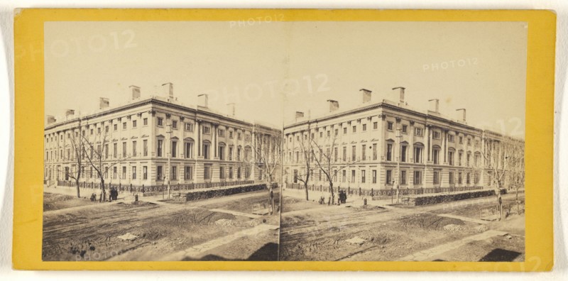 U.S. Post Office. S.E. Front; George D. Wakely, American, active 1856 - 1880, about 1866; Albumen silver print