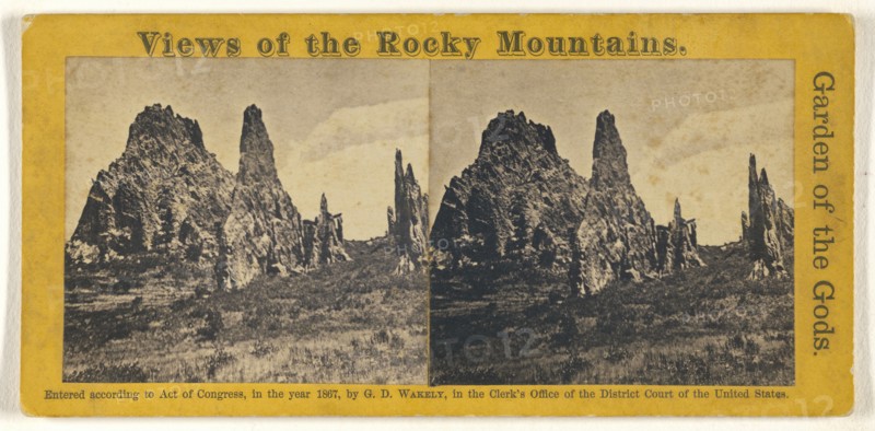 Garden of the Gods; George D. Wakely, American, active 1856 - 1880, 1867; Albumen silver print